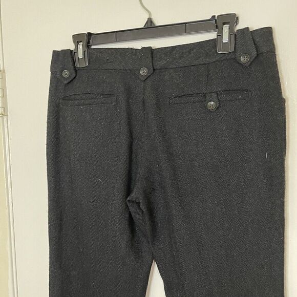 Rag & Bone herringbone knit wool black straight leg pants size US 30 - Picture 4 of 6